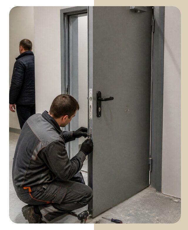 Ремонт противопожарной двери в Кстово по цене 6620 р. | Дверной